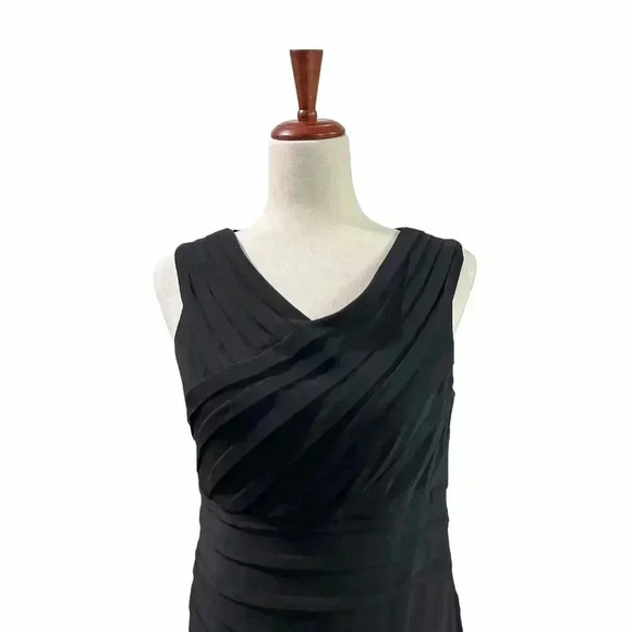 Adrianna Papell Dress Size 8 Women's Sheath Cocktail Ruched Mother of the Bride - Picture 2 of 10